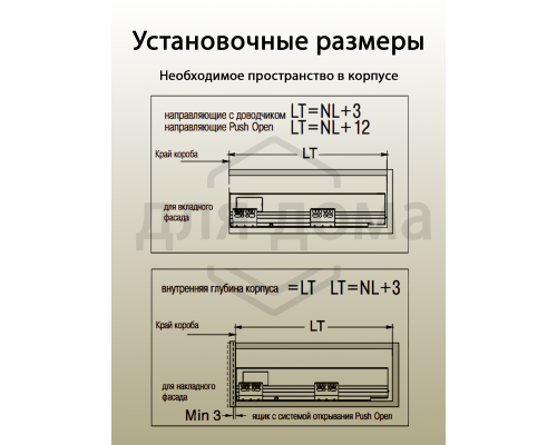 Комплект ящика Dragon Box длина 350 мм, высота 84мм с доводчиком, белый 1 ком.