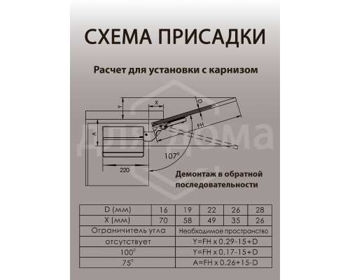 Комплект подъемного механизма TOP STAY SQ PUSH NEW  для откидных фасадов, индекс нагрузки 580-1350, высота h=250-400 мм, белый 1 ком.
