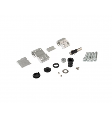 Петля дверная втулочная 2-х секционная, м/о 63 мм, крепление на тепл. профиль, неокраш.