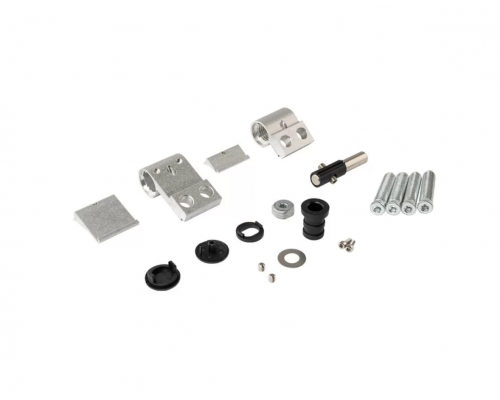 Петля дверная втулочная 2-х секционная, м/о 63 мм, крепление на тепл. профиль, неокраш.