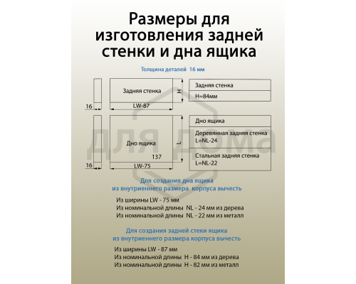 Комплект боковин Firmax высотой 121 мм длина 550 мм (левая, правая) для ящика Slimline, перламутр 1 ком.