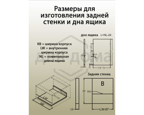 Комплект боковин Firmax длина 350 мм (левая, правая) для ящика Newline, белый 1 ком.