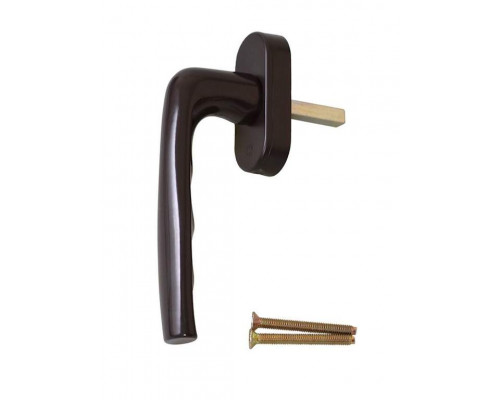 Ручка оконная HOPPE 37 мм (8707) 0960-1/U26-7 коричневая (45°) +2 винтаа 1 шт.