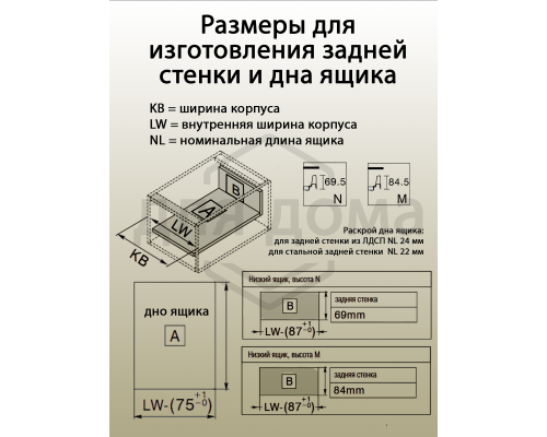 Комплект ящика Dragon Box длина 400 мм. высота 84мм с доводчиком. белый 1 ком.