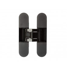 (1 кор.=2 петли) Петля скрытая ELEMENTIS, серия ITALY, универсальная, 3D, 120x27 мм, 60 кг, цамак, цвет черный