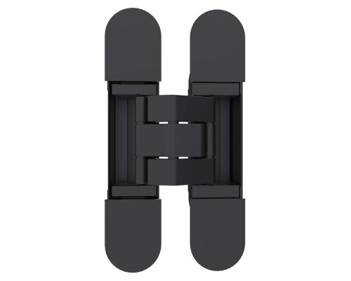 (1 кор.=2 петли) Петля скрытая ELEMENTIS, универсальная, 3D, 115x23 мм, 40 кг, цамак, черный матовый