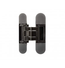 (1 кор.=2 петли) Петля скрытая ELEMENTIS, универсальная, 3D, 130x25/32 мм, 80 кг, цамак, черный матовый