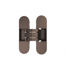 (1 коробка=2 петли) Петля скрытая ELEMENTIS, универсальная, 3D, 110x30 мм, 40 кг, цамак, бронза