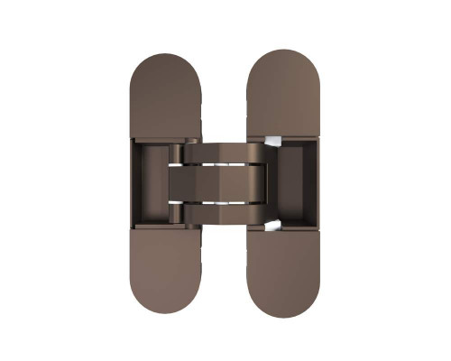 (1 коробка=2 петли) Петля скрытая ELEMENTIS, универсальная, 3D, 110x30 мм, 40 кг, цамак, бронза