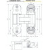 (1 коробка=2 петли) Петля скрытая ELEMENTIS, универсальная, 3D, 110x30 мм, 40 кг, цамак, матовое золото