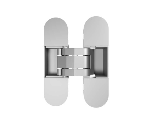 (1 коробка=2 петли) Петля скрытая ELEMENTIS, универсальная, 3D, 110x30 мм, 40 кг, цамак, металлик