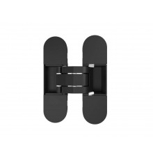 (1 коробка=2 петли) Петля скрытая ELEMENTIS, универсальная, 3D, 110x30 мм, 40 кг,цамак, черный матовый RAL 9005