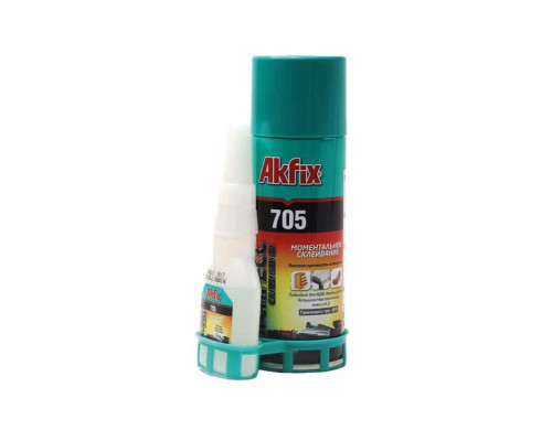 AKFIX 705 Набор для склеивания: клей цианоакрилатный+активатор (В125 гр + 400мл) (24) 1 ком. AKFIX 705 Набор для склеивания: клей цианоакрилатный+активатор (В125 гр + 400мл) (24) 1 ком.