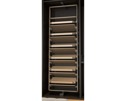 ALPHALUX Aiden Рама для поворотно-выдвижной обувницы 8 полок, шампань