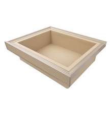 ALPHALUX Aiden Выдвижная корзина в базу 600 мм, 564х420х140 (ШхГхВ), кожа, шампань 1 шт.