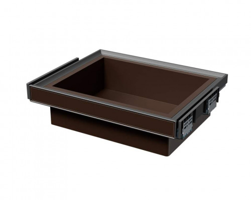 ALPHALUX Aiden Выдвижная корзина в базу 600 мм, 564х430х140 (ШхГхВ), экокожа, темно-коричневый