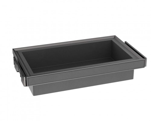 ALPHALUX Aiden Выдвижная корзина в базу 600 мм, 564х430х140 (ШхГхВ), экокожа, темно-серый