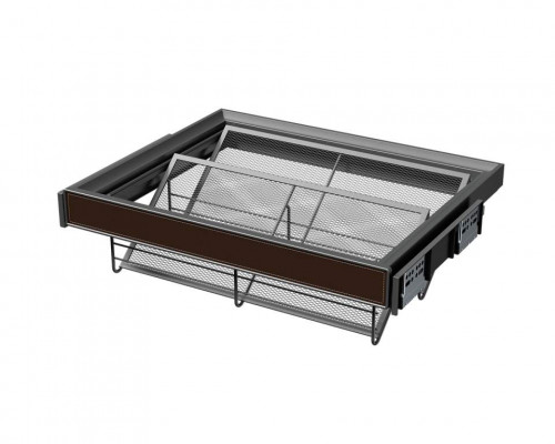 ALPHALUX Aiden Выдвижная обувница в базу 600 мм, 564х430х150 (ШхГхВ), экокожа, темно-коричневый