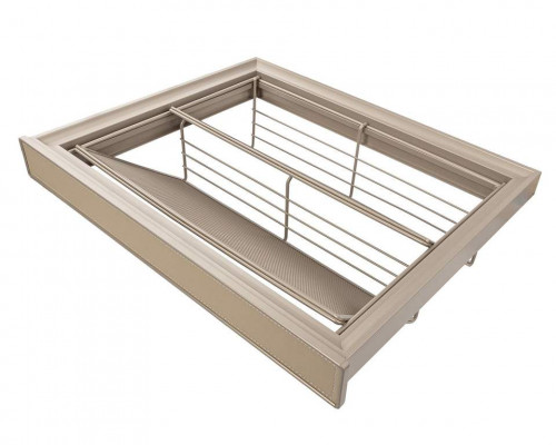 ALPHALUX Aiden Выдвижная обувница в базу 600 мм, 564х420х68 (ШхГхВ), кожа, шампань 1 шт.