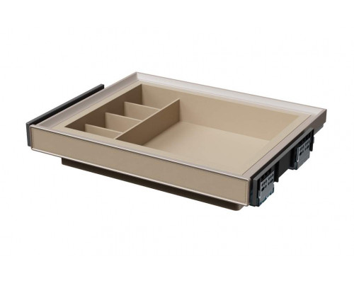 ALPHALUX Aiden Выдвижной лоток для аксессуаров в базу 600 мм, 564х420х133 (ШхГхВ), экокожа, шампань