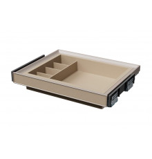 ALPHALUX Aiden Выдвижной лоток для аксессуаров в базу 600 мм, 564х420х133 (ШхГхВ), экокожа, шампань