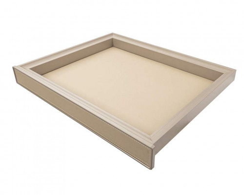 ALPHALUX Aiden Выдвижной лоток в базу 600 мм, 564х420х68 (ШхГхВ), кожа, шампань 1 шт.