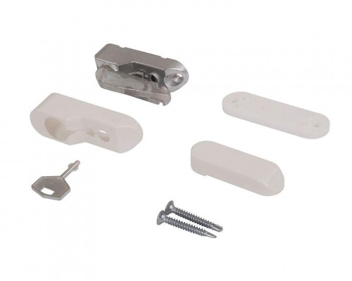 Блокиратор открывания окна ELEMENTIS флажковый с ключом белый RAL 9016