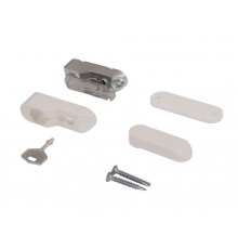 Блокиратор открывания окна ELEMENTIS флажковый с ключом белый RAL 9016