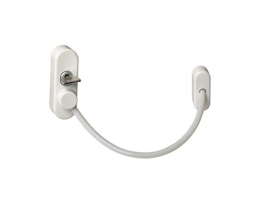 Блокиратор поворота ELEMENTIS "Топаз" с тросиком и ключом белый RAL 9016 1 шт.