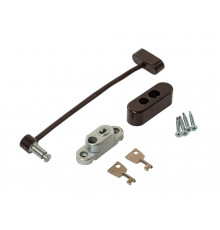 Блокиратор поворота ELEMENTIS "Топаз" с тросиком и ключом коричневый  RAL 8019