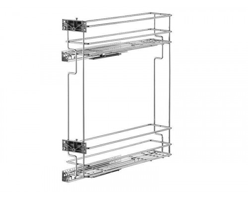 Бутылочница в базу 200мм, правая, с креплением к фасаду, направляющие плавного закрывания, 1 ком.