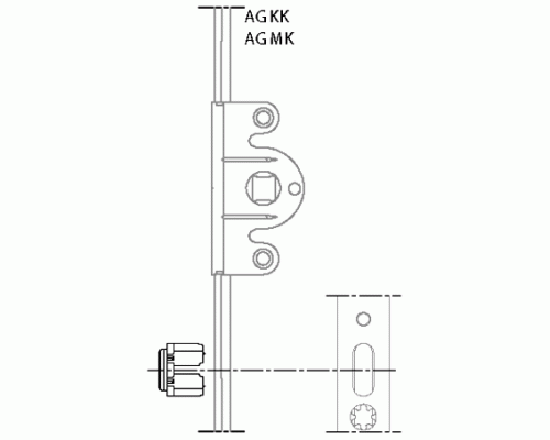 Ограничитель поворота ручки 90 градусов