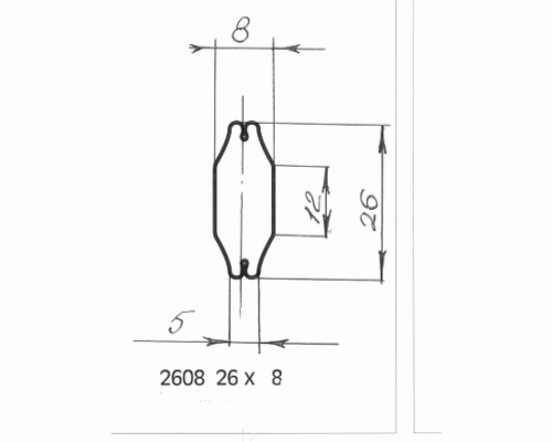 Переплет декоративный Helima 26мм 4м белый