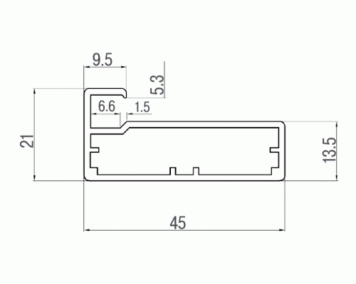Профиль 45/9 для рамочных фасадов FIRMAX 5800 мм, золото 1 шт. Профиль 45/9 для рамочных фасадов FIRMAX 5800 мм, золото 1 шт.