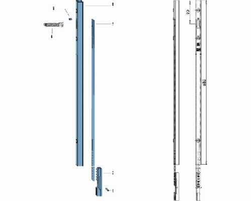 Удлинитель основного запора HS, серебро