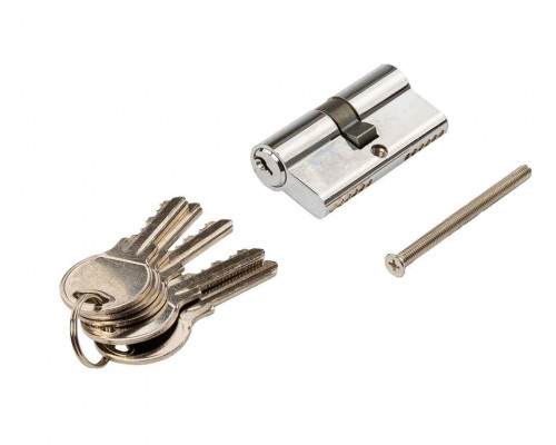 Цилиндр профильный 30/30 ЦАМ, 5 ключей, никелированный