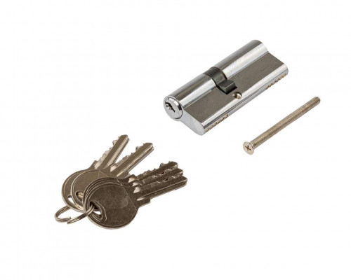 Цилиндр профильный 35/45, ЦАМ 5 ключей, никелированный