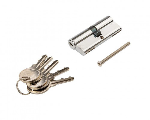 Цилиндр профильный 40/40, ЦАМ, 5 ключей, никелированный