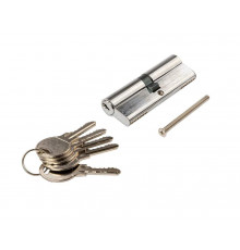 Цилиндр профильный 45/45, ЦАМ, 5 ключей, никелированный