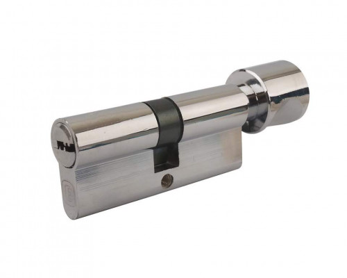 Цилиндр профильный ELEMENTIS 35(ключ)/35(ручка) ЦАМ, 5 перфорированных ключей, никелированный