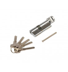 Цилиндр профильный ELEMENTIS 35(ключ)/45(ручка) ЦАМ, 5 перфорированных ключей, никелированный