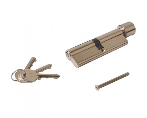 Цилиндр профильный ELEMENTIS с ручкой 50(ручка)/50(ключ), никелированный 1 шт.