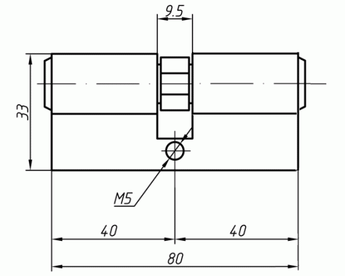 Цилиндр профильный MAXBAR 847/K 40-40, никелированный Цилиндр профильный MAXBAR 847/K 40-40, никелированный