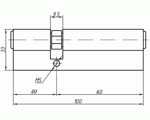 Цилиндр профильный MAXBAR 847/K 40-60, никелированный 1 шт.