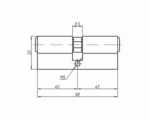 Цилиндр профильный MAXBAR 847/K 45-45, никелированный Цилиндр профильный MAXBAR 847/K 45-45, никелированный