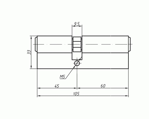 Цилиндр профильный MAXBAR 847/K 45-60, никелированный 1 шт. Цилиндр профильный MAXBAR 847/K 45-60, никелированный 1 шт.
