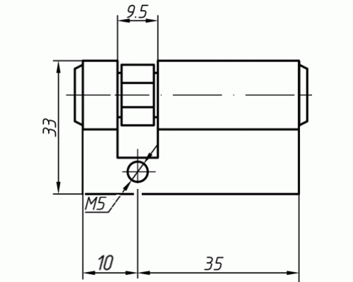 Цилиндр профильный MAXBAR 848/K 10-35, никелированный 1 шт. Цилиндр профильный MAXBAR 848/K 10-35, никелированный 1 шт.