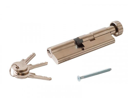 Цилиндр профильный MAXBAR с круглой ручкой 60 (ручка C)/50 (ключ),никелированный 1 шт.