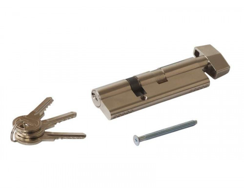 Цилиндр профильный MAXBAR с плоской ручкой CVG/K 65(ручка)/35(ключ),никелированный 1 шт.