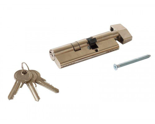 Цилиндр профильный MAXBAR с плоской ручкой CVG/K 35(ручка)/60(ключ),никелированный 1 шт.